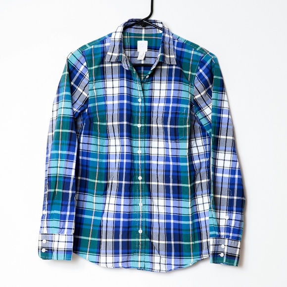 J. Crew Tops - J. Crew The Boy Shirt - plaid size 2 / 100% cotton